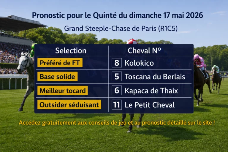 Pronostic PMU dimanche 17 mai 2026