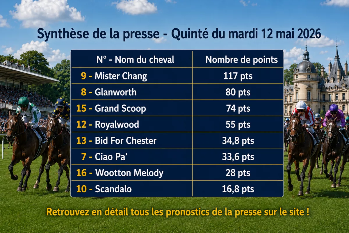 Pronostic presse PMU mardi 12 mai 2026