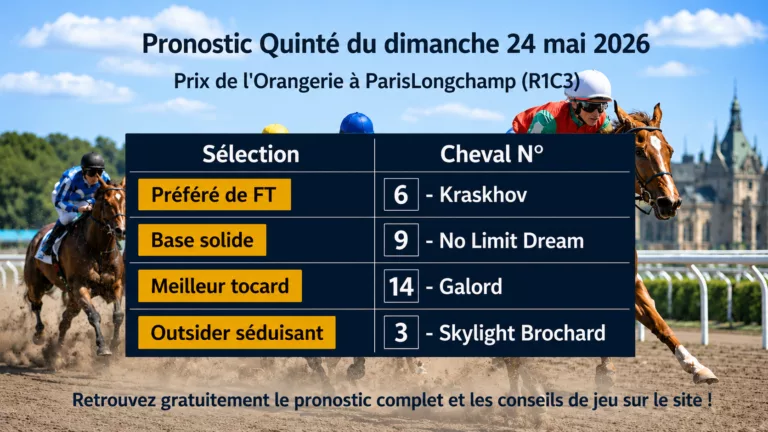 Pronostic quinté PMU du dimanche 24 mai 2026