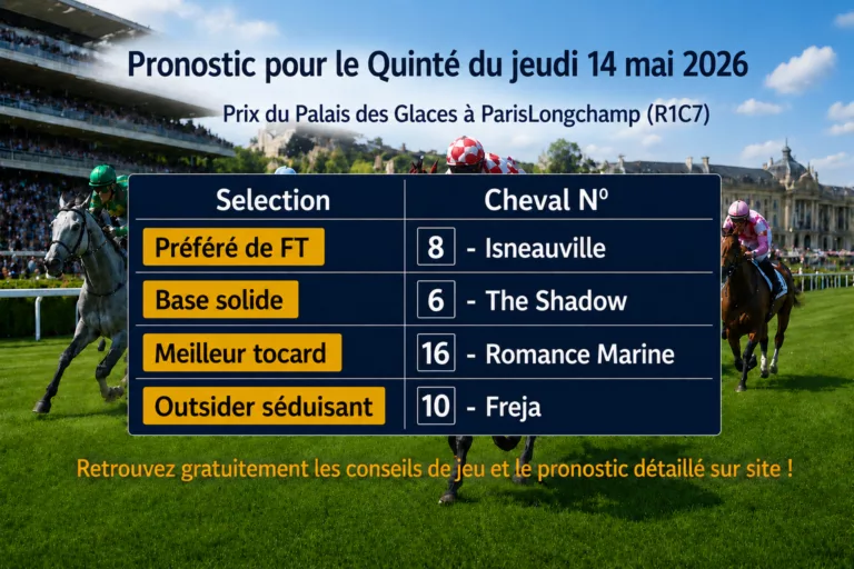 Pronostic quinté PMU jeudi 14 mai 2026