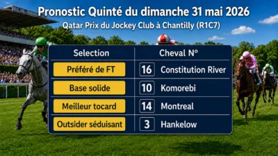 Pronostic quinté dimanche 31 mai 2026