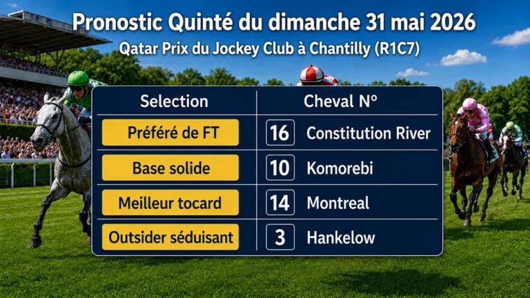 Pronostic quinté dimanche 31 mai 2026