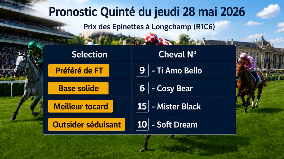 Pronostic quinté du jeudi 28 mai 2026