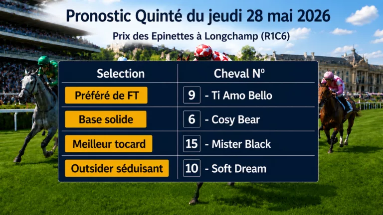 Pronostic quinté du jeudi 28 mai 2026