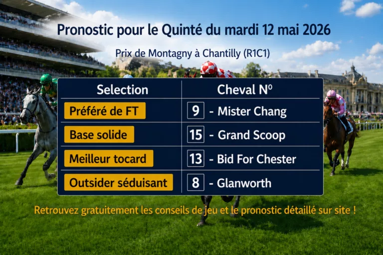 Pronostic quinté du mardi 12 mai 2026