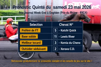 Pronostic quinté du samedi 23 mai 2026 au PMU
