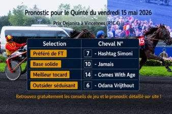 Pronostic quinté du vendredi 15 mai 2026