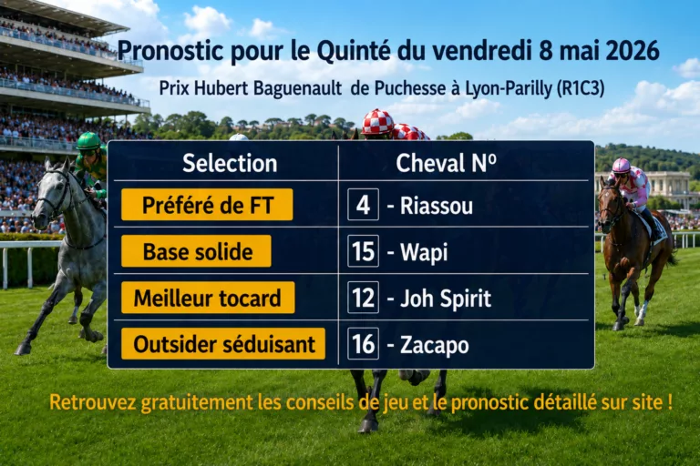 Pronostic quinté du vendredi 8 mai 2026