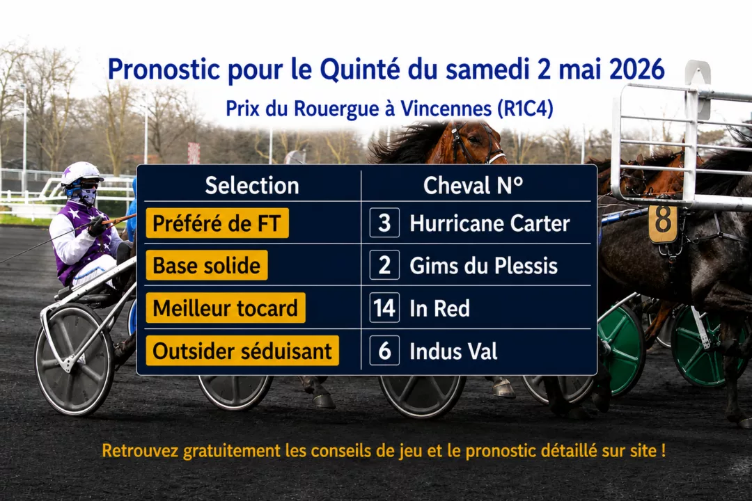 Pronostic quinté samedi 2 mai 2026