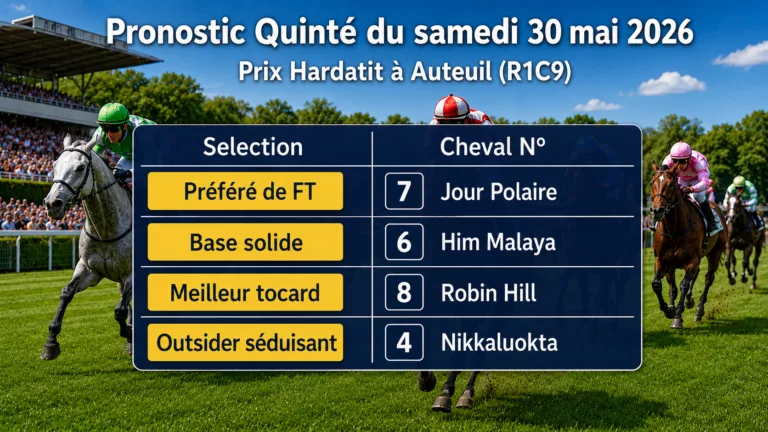 Pronostic quinté samedi 30 mai 2026