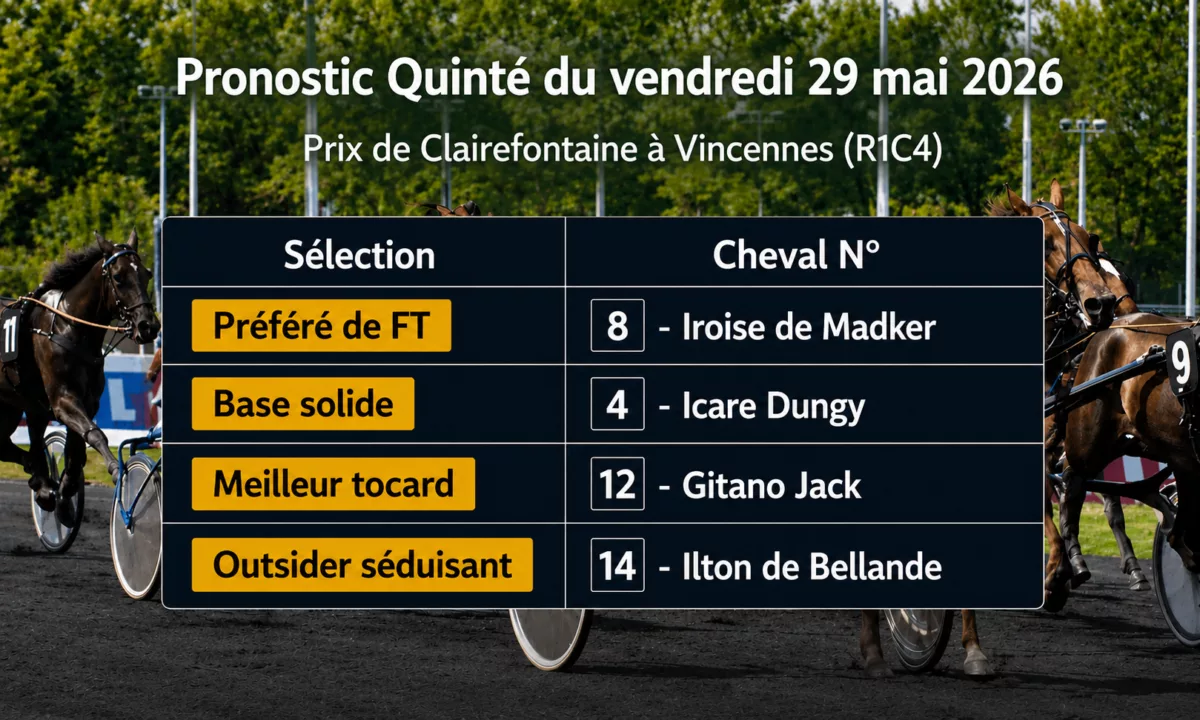 Pronostic quinté vendredi 29 mai 2026