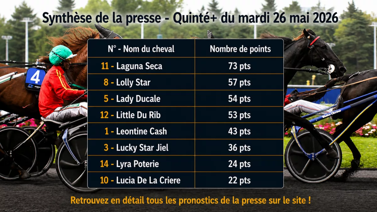Pronostics presse PMU mardi 26 mai 2026