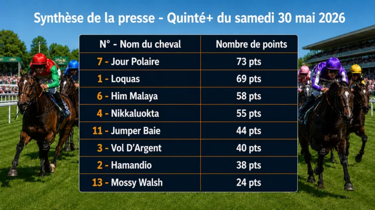 Pronostics presse PMU samedi 30 mai 2026