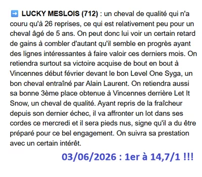 Pronostic PMU gagnant du 03/06/2026