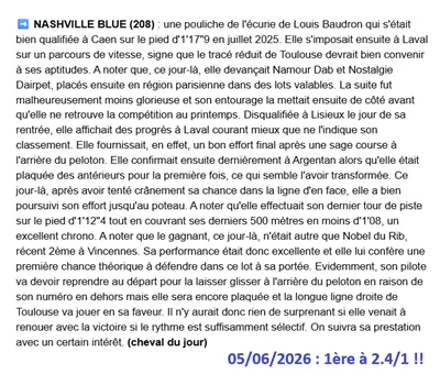 Pronostic gagnant du 05/06/2026