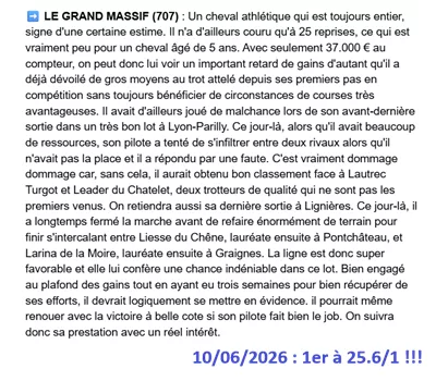 Pronostic gagnant du 10 juin 2026