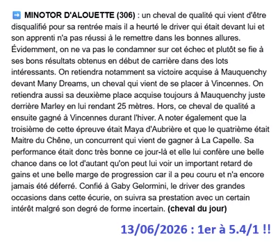 Pronostic PMU gagnant du samedi 13/06/2026