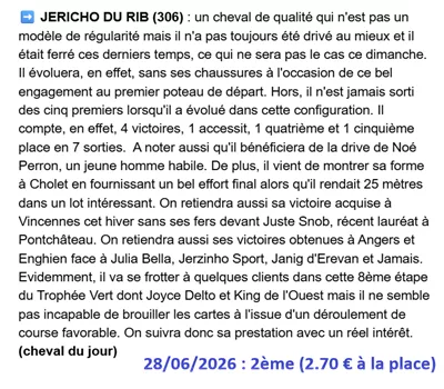 Pronostic gagnant du 28 juin 2026