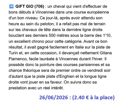 Pronostic gagnant du 26 juin 2026