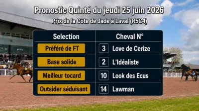 Pronostic quinté PMU jeudi 25 juin 2026