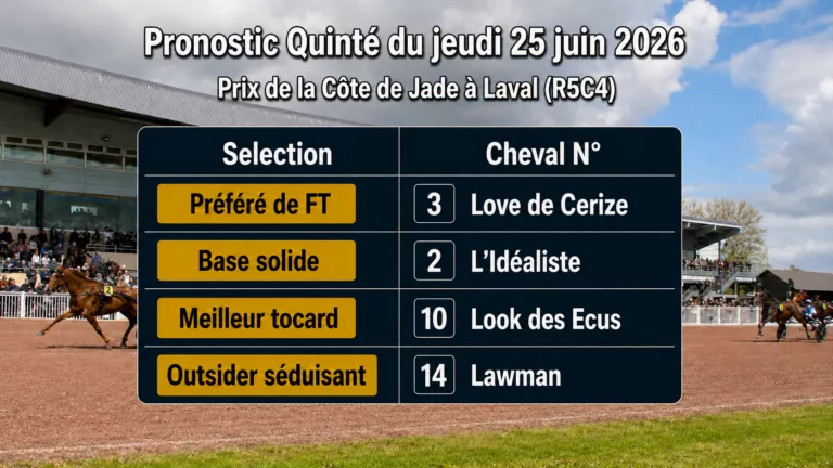 Pronostic quinté PMU jeudi 25 juin 2026