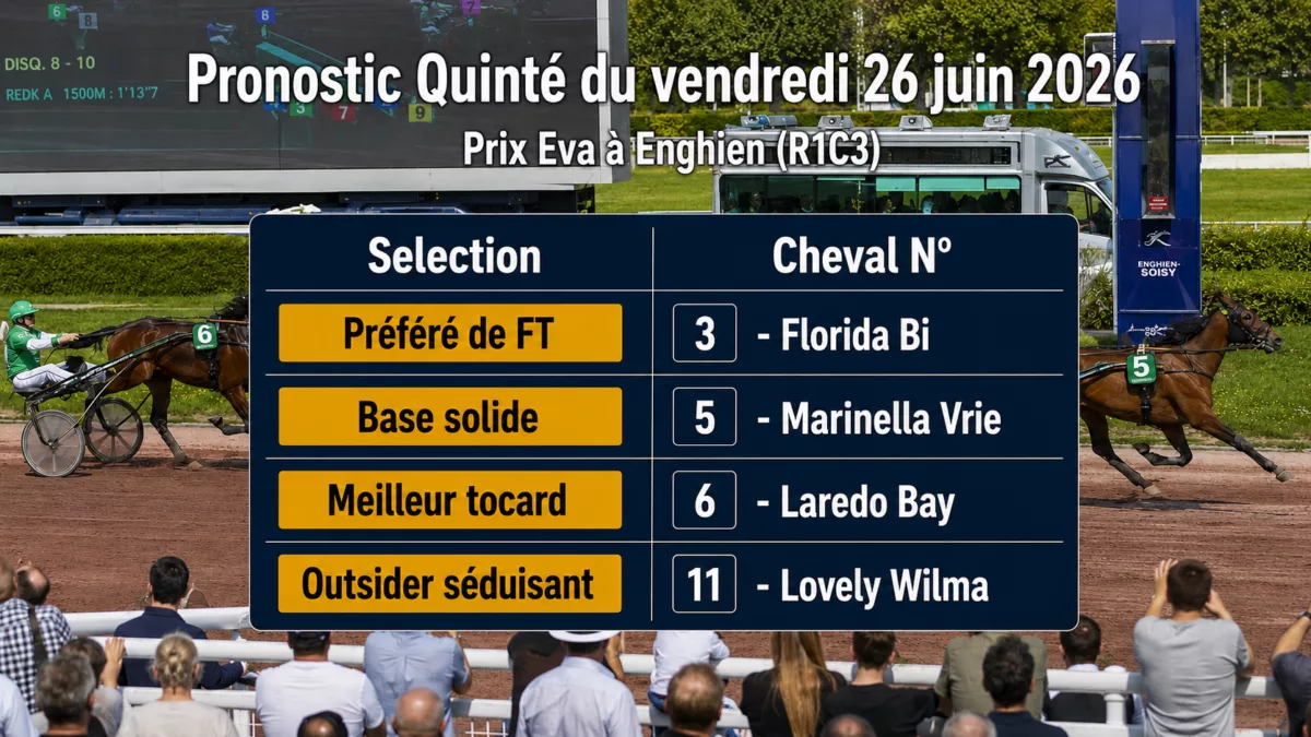 Pronostic quinté PMU vendredi 26 juin 2026