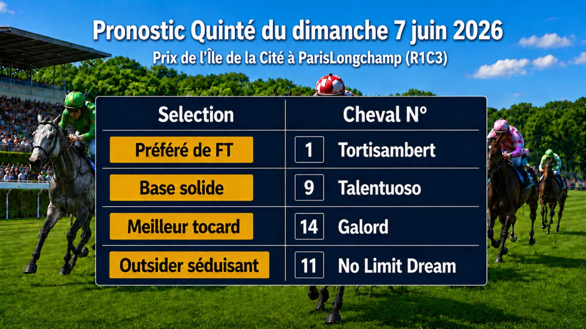Pronostic quinté du dimanche 7 juin 2026