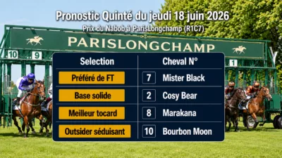 Pronostic quinté du jeudi 18 juin 2026