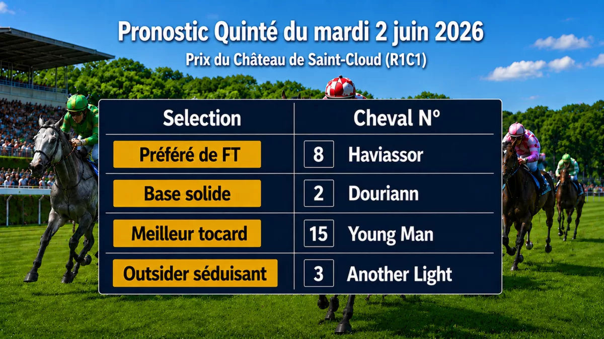 Pronostic quinté du mardi 2 juin 2026