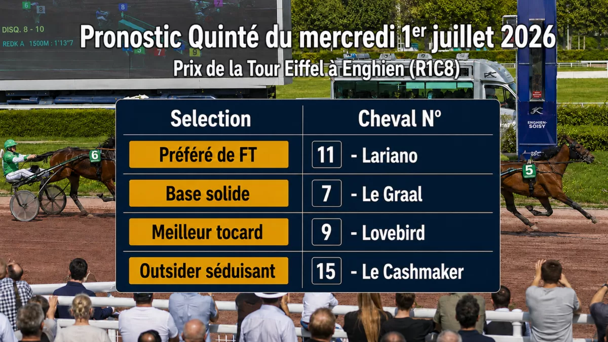 Pronostic quinté du mercredi 01 juillet 2026