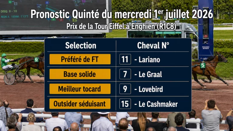 Pronostic quinté du mercredi 01 juillet 2026