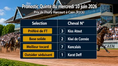 Pronostic quinté du mercredi 10 juin 2026