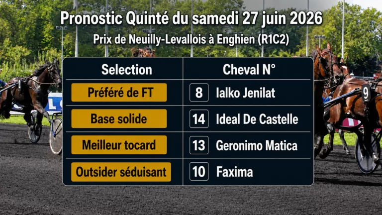 Pronostic quinté du samedi 27 juin 2026