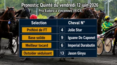Pronostic quinté du vendredi 12 juin 2026