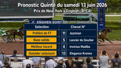 Pronostic quinté samedi 13 juin 2026