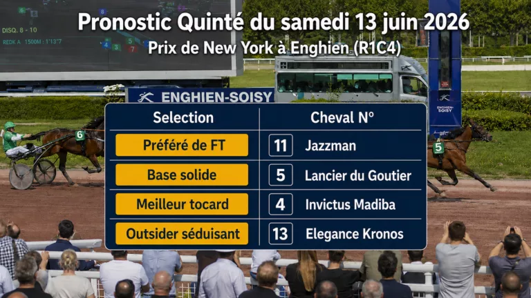 Pronostic quinté samedi 13 juin 2026
