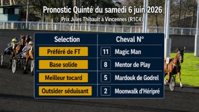 Pronostics quinté du samedi 6 juin 2026