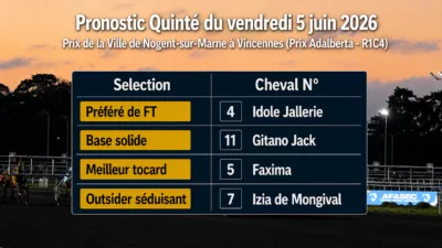 Pronostic quinté du vendredi 5 juin 2026