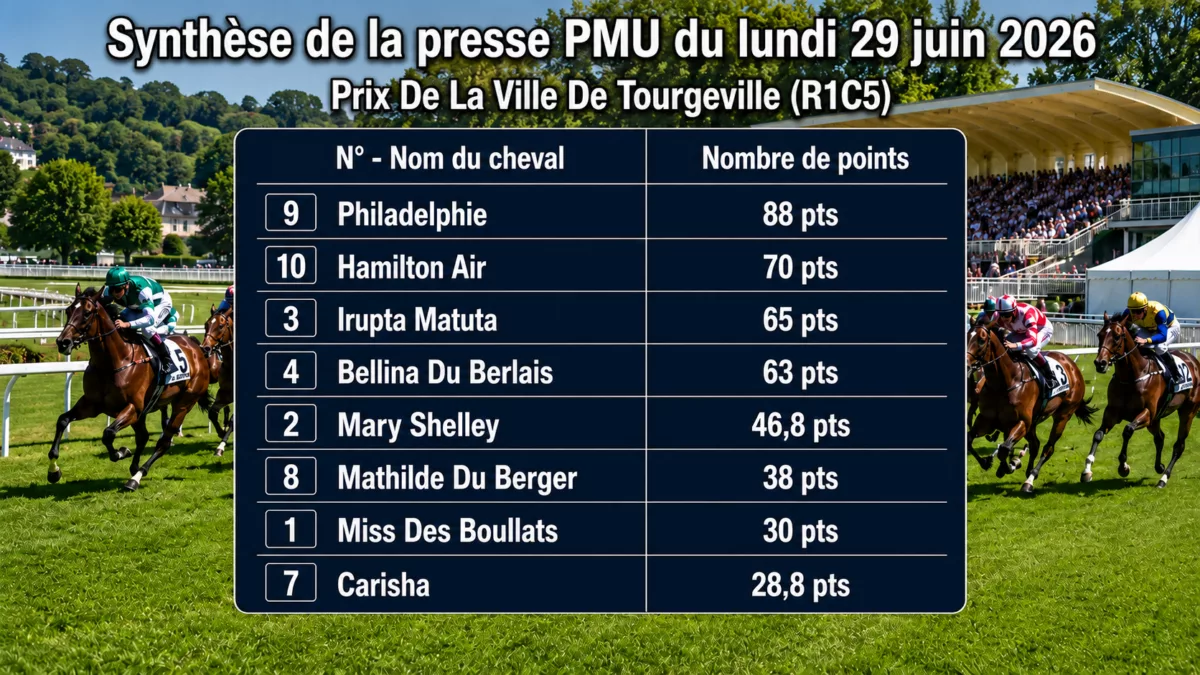 Pronostics quinté presse PMU du 29 juin 2026