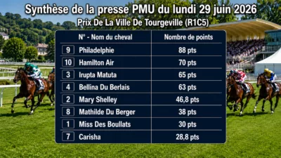 Pronostics quinté presse PMU du 29 juin 2026
