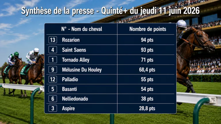 Pronostics quinté presse PMU du jeudi 11 juin 2026