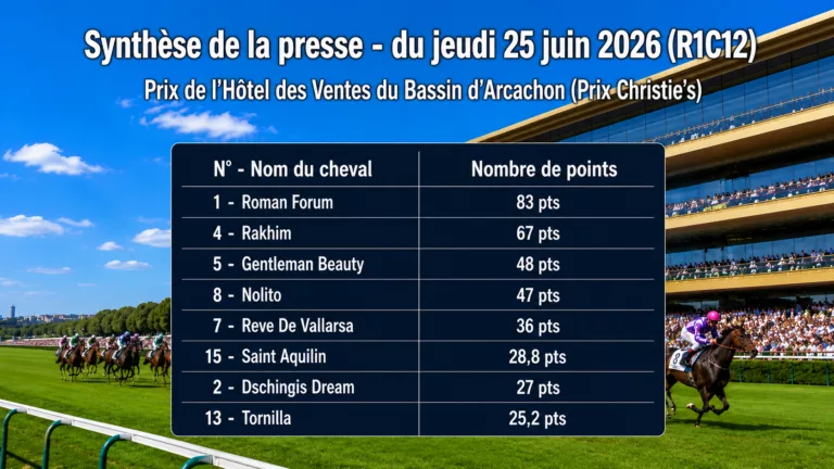Pronostics quinté presse PMU du jeudi 25 juin 2026