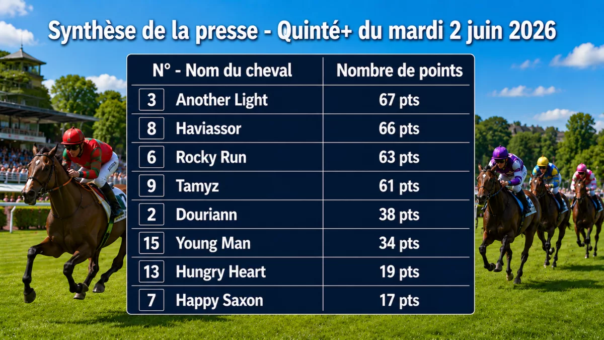 Pronostics quinté presse PMU mardi 2 juin 2026