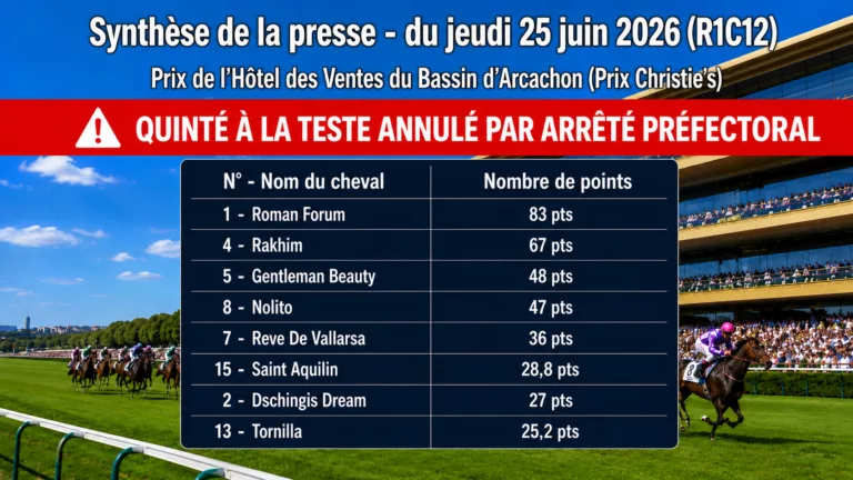 Pronostics quinté presse du jeudi 25 juin 2026