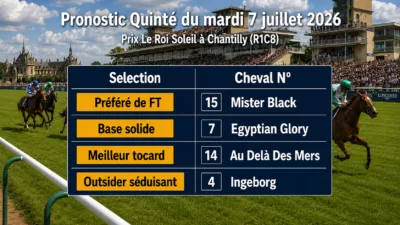 Pronostic quinté du mardi 7 juillet 2026