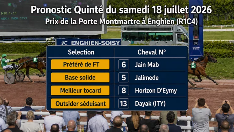 Pronostic quinté du samedi 18 juillet 2026