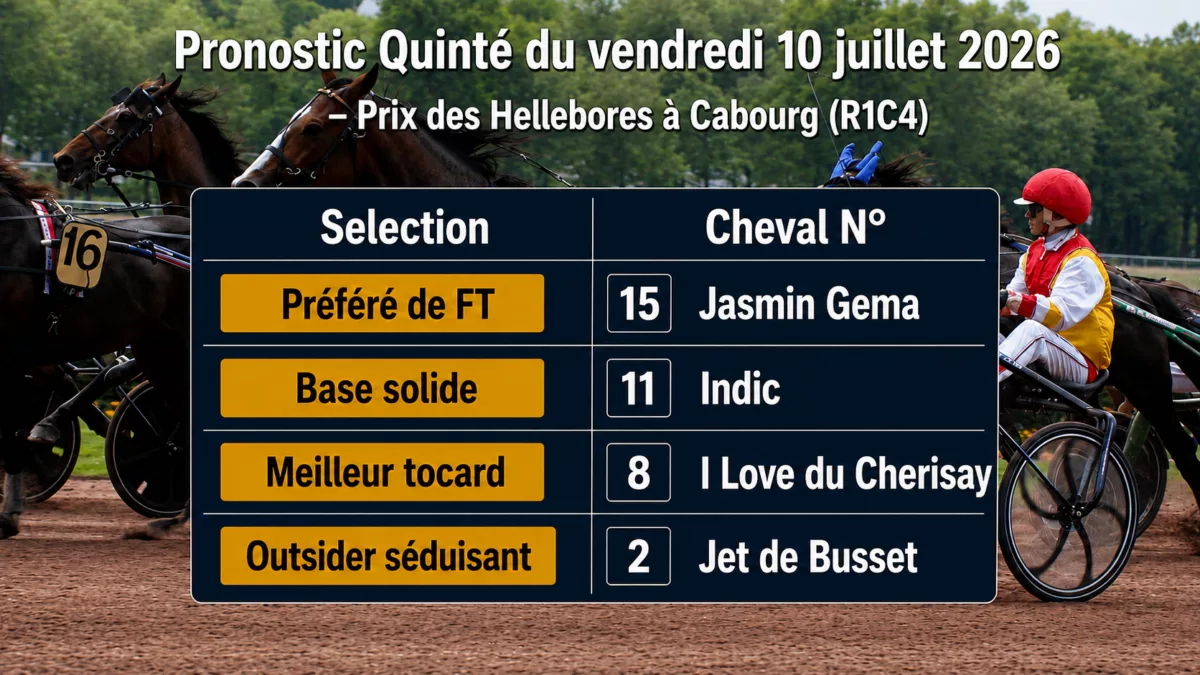 Pronostic quinté du vendredi 10 juillet 2026