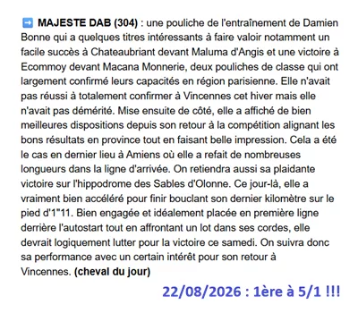 Pronostic PMU gagnant du samedi 22 aout 2026