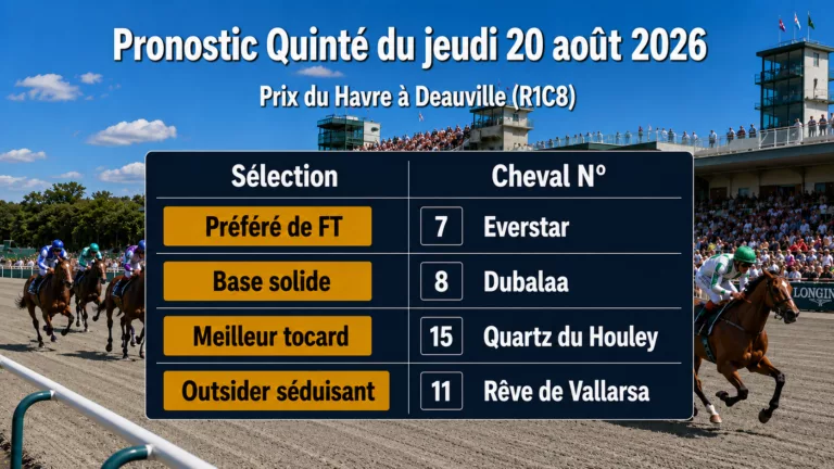 Pronostic quinté du jeudi 20 aout 2026