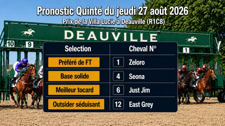 Pronostic quinté du jeudi 27 aout 2026